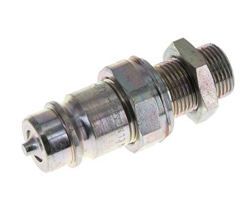 Steel DN 12.5 Hydraulic Coupling Plug 12 mm S Compression Ring Bulkhead ISO 7241-1 A/8434-1 D 20.5mm