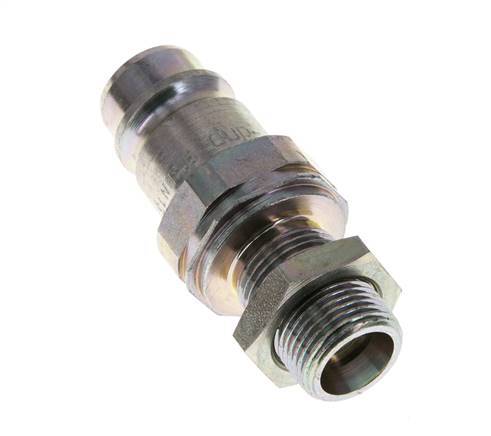 Steel DN 12.5 Hydraulic Coupling Plug 12 mm S Compression Ring Bulkhead ISO 7241-1 A/8434-1 D 20.5mm