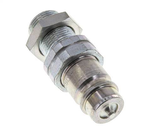 Steel DN 12.5 Hydraulic Coupling Plug 14 mm S Compression Ring Bulkhead ISO 7241-1 A/8434-1 D 20.5mm