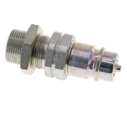 Steel DN 12.5 Hydraulic Coupling Plug 16 mm S Compression Ring Bulkhead ISO 7241-1 A/8434-1 D 20.5mm