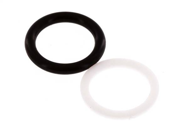 PTFE/NBR Seals Set for ISO 7241-1 A Hydraulic Coupling (12 mm and 26 mm) [2 Pieces]