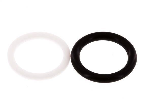 PTFE/NBR Seals Set for ISO 7241-1 A Hydraulic Coupling (12 mm and 26 mm) [2 Pieces]