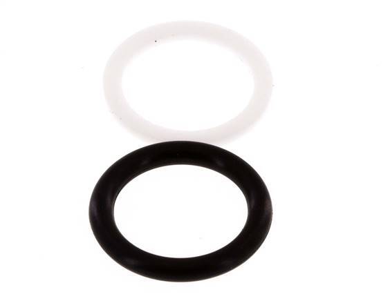 PTFE/NBR Seals Set for ISO 7241-1 A Hydraulic Coupling (12 mm and 26 mm) [2 Pieces]