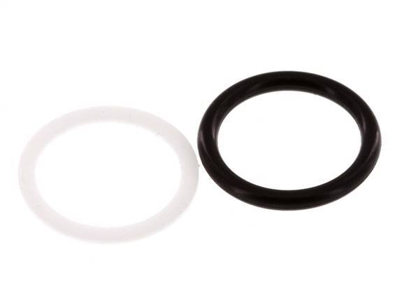 PTFE/NBR Seals Set for ISO 7241-1 A Hydraulic Coupling (17.3 mm and 31 mm) [5 Pieces]