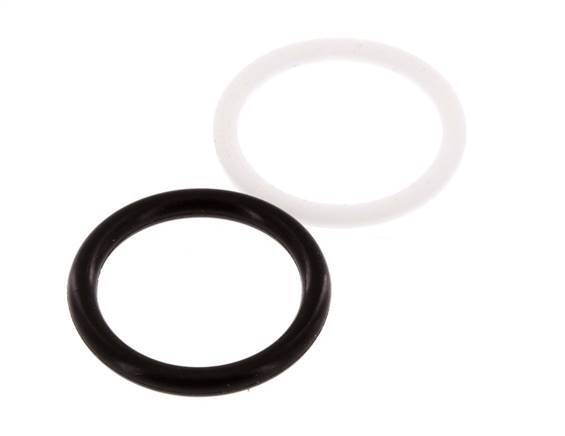 PTFE/NBR Seals Set for ISO 7241-1 A Hydraulic Coupling (17.3 mm and 31 mm) [5 Pieces]