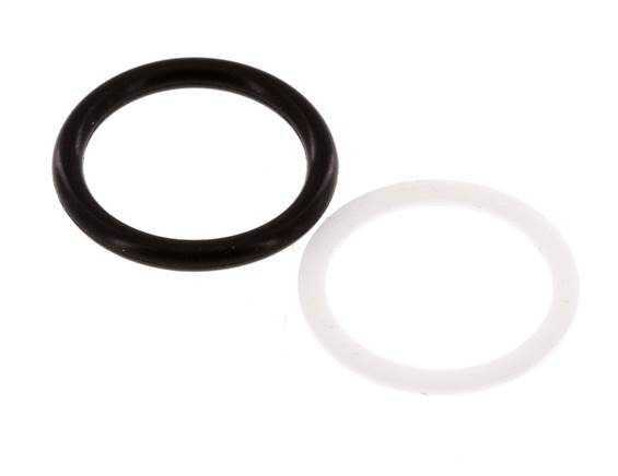 PTFE/NBR Seals Set for ISO 7241-1 A Hydraulic Coupling (17.3 mm and 31 mm) [5 Pieces]