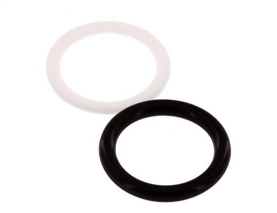 PTFE/NBR Seals Set for ISO 7241-1 A Hydraulic Coupling (20.5 mm and 38 mm) [5 Pieces]