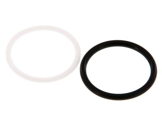 PTFE/NBR Seals Set for ISO 7241-1 A Hydraulic Coupling (29.1 mm and 46 mm) [2 Pieces]