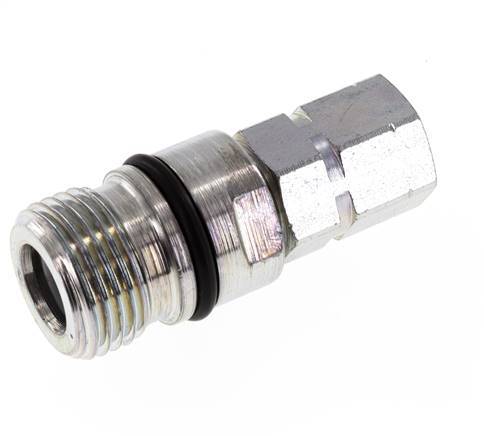 Steel DN 6.3 Hydraulic Coupling Socket G 1/4 inch Female Threads ISO 14541 D M24 x 2