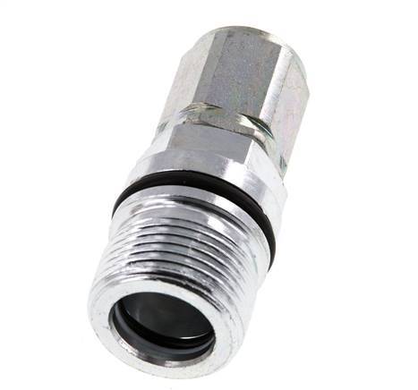 Steel DN 10 Hydraulic Coupling Socket M16x1.5 Female Threads ISO 14541 D M28 x 2