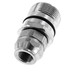 Steel DN 12.5 Hydraulic Coupling Socket M18x1.5 Female Threads ISO 14541 D M36 x 2