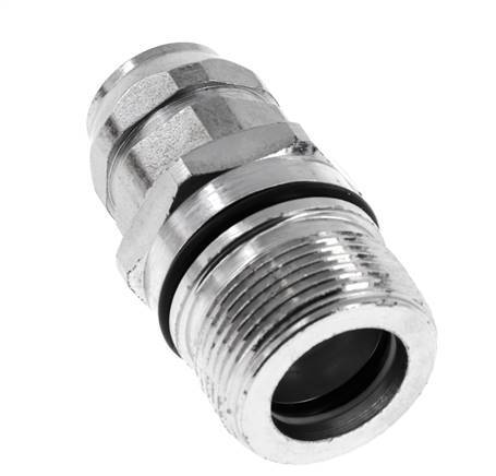 Steel DN 12.5 Hydraulic Coupling Socket M18x1.5 Female Threads ISO 14541 D M36 x 2