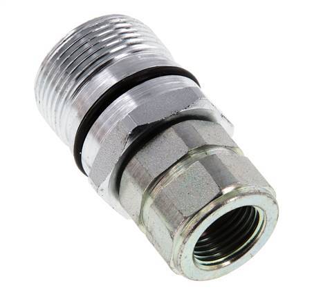 Steel DN 12.5 Hydraulic Coupling Socket G 1/2 inch Female Threads ISO 14541 D M36 x 2