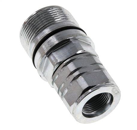 Steel DN 20 Hydraulic Coupling Socket M22x1.5 Female Threads ISO 14541 D M42 x 2