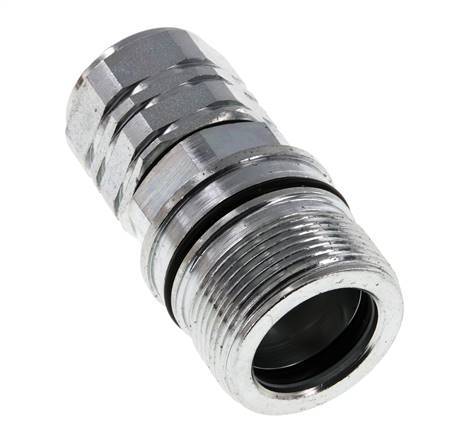 Steel DN 20 Hydraulic Coupling Socket M22x1.5 Female Threads ISO 14541 D M42 x 2