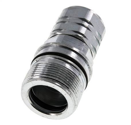 Steel DN 20 Hydraulic Coupling Socket M22x1.5 Female Threads ISO 14541 D M42 x 2
