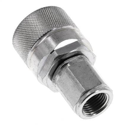 Steel DN 10 Hydraulic Coupling Plug M16x1.5 Female Threads ISO 14541 D M28 x 2
