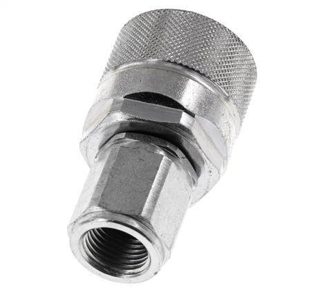 Steel DN 10 Hydraulic Coupling Plug M16x1.5 Female Threads ISO 14541 D M28 x 2