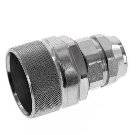 Steel DN 12.5 Hydraulic Coupling Plug G 3/8 inch Female Threads ISO 14541 D M36 x 2