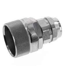 Steel DN 12.5 Hydraulic Coupling Plug G 3/8 inch Female Threads ISO 14541 D M36 x 2