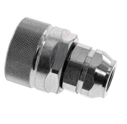 Steel DN 12.5 Hydraulic Coupling Plug G 3/8 inch Female Threads ISO 14541 D M36 x 2