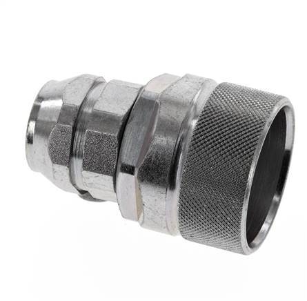 Steel DN 12.5 Hydraulic Coupling Plug G 3/8 inch Female Threads ISO 14541 D M36 x 2