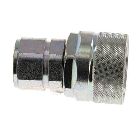 Steel DN 12.5 Hydraulic Coupling Plug M22x1.5 Female Threads ISO 14541 D M36 x 2
