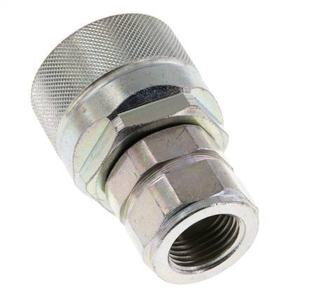 Steel DN 12.5 Hydraulic Coupling Plug G 1/2 inch Female Threads ISO 14541 D M36 x 2
