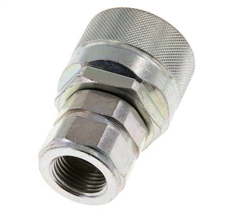 Steel DN 12.5 Hydraulic Coupling Plug G 1/2 inch Female Threads ISO 14541 D M36 x 2
