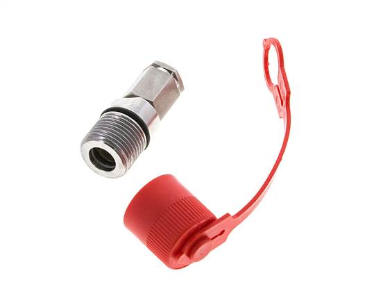 Stainless Steel DN 6.3 Hydraulic Coupling Socket G 1/4 inch Female Threads ISO 14541 D M24 x 2