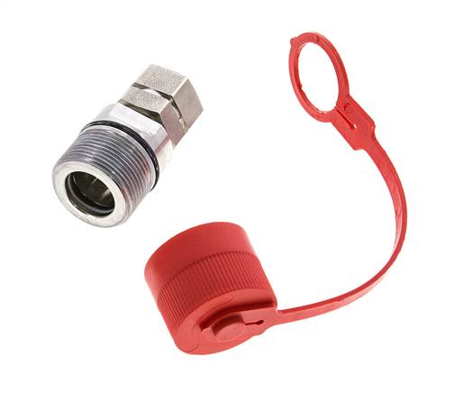 Stainless Steel DN 12.5 Hydraulic Coupling Socket G 1/2 inch Female Threads ISO 14541 D M36 x 2