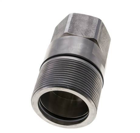 Stainless Steel DN 31.5 Hydraulic Coupling Socket G 1 1/2 inch Female Threads D M70 x 3