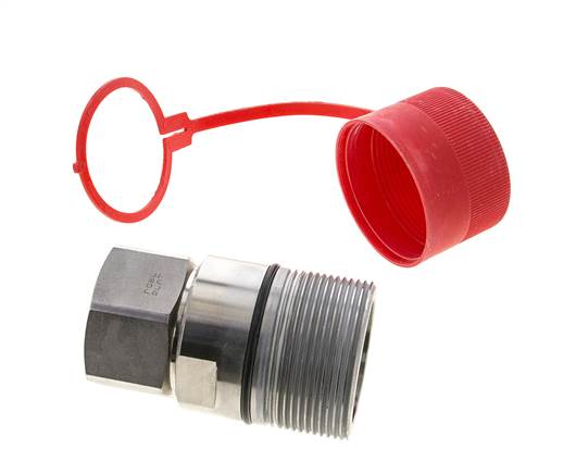 Stainless Steel DN 31.5 Hydraulic Coupling Socket G 1 1/2 inch Female Threads D M70 x 3