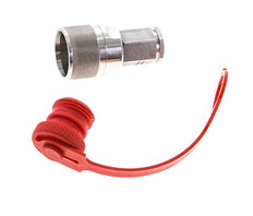 Stainless Steel DN 6.3 Hydraulic Coupling Plug G 1/4 inch Female Threads ISO 14541 D M24 x 2