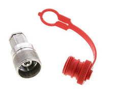 Stainless Steel DN 6.3 Hydraulic Coupling Plug G 1/4 inch Female Threads ISO 14541 D M24 x 2