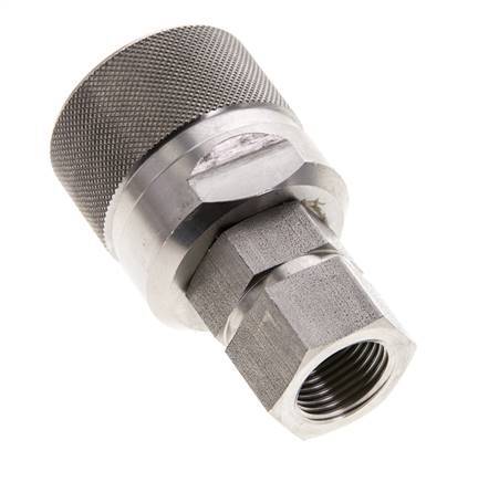 Stainless Steel DN 10 Hydraulic Coupling Plug G 3/8 inch Female Threads ISO 14541 D M28 x 2