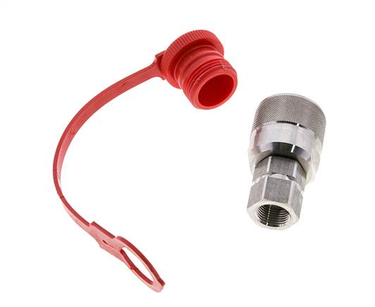 Stainless Steel DN 10 Hydraulic Coupling Plug G 3/8 inch Female Threads ISO 14541 D M28 x 2
