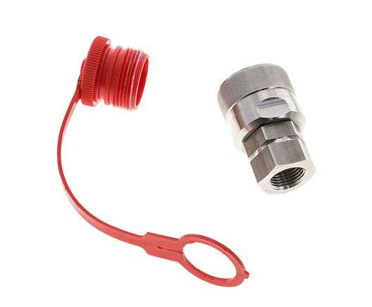 Stainless Steel DN 12.5 Hydraulic Coupling Plug G 1/2 inch Female Threads ISO 14541 D M36 x 2