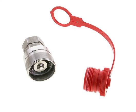 Stainless Steel DN 12.5 Hydraulic Coupling Plug G 1/2 inch Female Threads ISO 14541 D M36 x 2