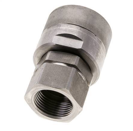Stainless Steel DN 25 Hydraulic Coupling Plug G 1 inch Female Threads D M48 x 3