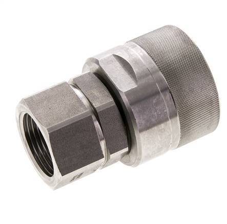 Stainless Steel DN 25 Hydraulic Coupling Plug G 1 inch Female Threads D M48 x 3