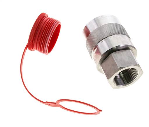 Stainless Steel DN 31.5 Hydraulic Coupling Plug G 1 1/2 inch Female Threads D M70 x 3