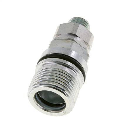 Steel DN 10 Hydraulic Coupling Socket 8 mm L Compression Ring ISO 14541/8434-1 D M28 x 2