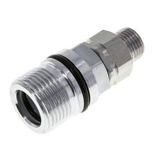 Steel DN 10 Hydraulic Coupling Socket 10 mm L Compression Ring ISO 14541/8434-1 D M28 x 2