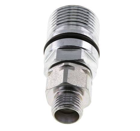 Steel DN 10 Hydraulic Coupling Socket 10 mm L Compression Ring ISO 14541/8434-1 D M28 x 2
