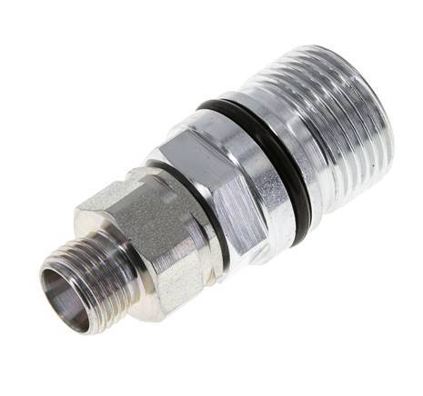 Steel DN 10 Hydraulic Coupling Socket 10 mm L Compression Ring ISO 14541/8434-1 D M28 x 2