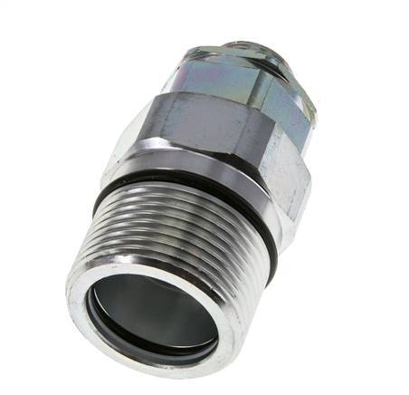 Steel DN 25 Hydraulic Coupling Socket 18 mm L Compression Ring ISO 8434-1 D M48 x 3