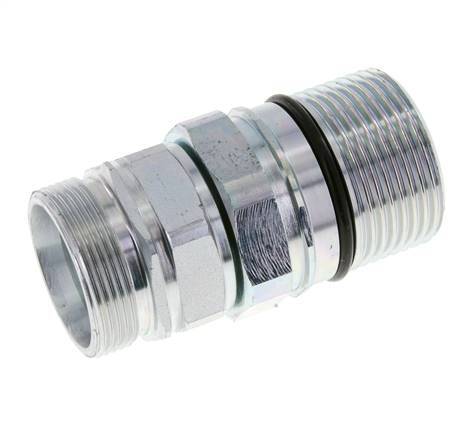 Steel DN 25 Hydraulic Coupling Socket 35 mm L Compression Ring ISO 8434-1 D M48 x 3