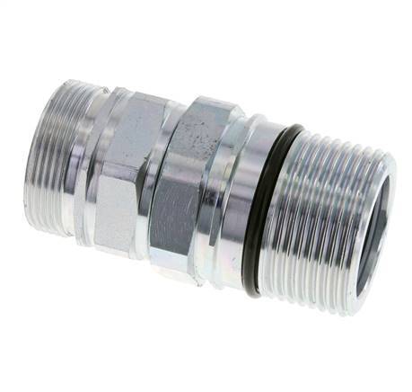 Steel DN 25 Hydraulic Coupling Socket 35 mm L Compression Ring ISO 8434-1 D M48 x 3