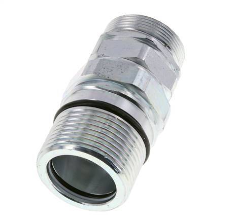 Steel DN 25 Hydraulic Coupling Socket 35 mm L Compression Ring ISO 8434-1 D M48 x 3